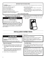 Предварительный просмотр 2 страницы Whirlpool W10175487A User Instructions