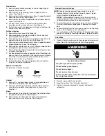 Preview for 6 page of Whirlpool W10214130A User Instructions