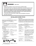 Preview for 2 page of Whirlpool W10222378A Installation Instructions Manual