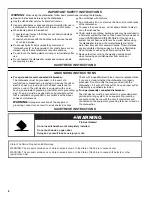 Preview for 2 page of Whirlpool W10282479 User Instructions