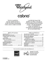 Предварительный просмотр 1 страницы Whirlpool w10298602b-sp Use & Care Manual