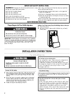 Предварительный просмотр 2 страницы Whirlpool W10314956B Use And Care Manual