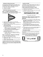 Preview for 12 page of Whirlpool W10462760B Use & Care Manual