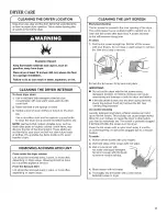 Preview for 11 page of Whirlpool w10562333a Use & Care Manual