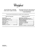 Preview for 1 page of Whirlpool W10562346B Use And Care Manual