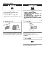 Preview for 7 page of Whirlpool W10562346B Use And Care Manual