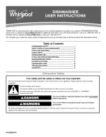 Whirlpool w10596244a Use & Care Manual предпросмотр