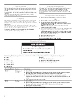 Preview for 6 page of Whirlpool W11085352E User Manual