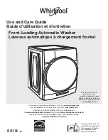 Предварительный просмотр 1 страницы Whirlpool W11201742A Use And Care Manual