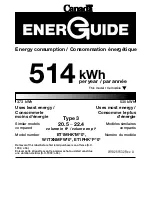 Предварительный просмотр 2 страницы Whirlpool W1TXNMFWB - 21.0 cu. Ft. Refrigerator Energy Manual