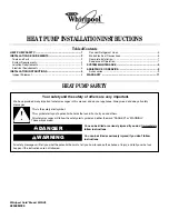 Preview for 1 page of Whirlpool W2GH3 Installation Instructions Manual