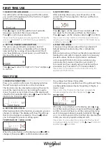 Preview for 4 page of Whirlpool W7OM44S1H Daily Reference Manual