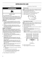 Предварительный просмотр 8 страницы Whirlpool W8FLNGFVD00 User Instructions