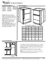 Preview for 1 page of Whirlpool  W8TXNGFWB Dimension Manual