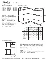 Preview for 1 page of Whirlpool  W8TXNGMWQ Dimension Manual