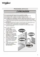 Preview for 5 page of Whirlpool WAP1038Q Manual