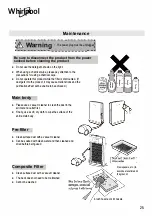 Preview for 29 page of Whirlpool WAP1038Q Manual