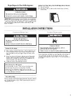 Preview for 3 page of Whirlpool WAR349BSL Use & Care Manual