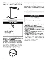 Preview for 4 page of Whirlpool WAR349BSL Use & Care Manual