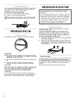 Preview for 6 page of Whirlpool WAR488 Use And Care Manual