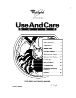 Предварительный просмотр 1 страницы Whirlpool Washer 3366855 Use And Care Manual