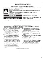 Preview for 21 page of Whirlpool WASHER Use & Care Manual