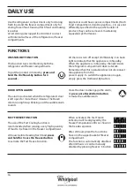 Preview for 16 page of Whirlpool WBA 3399 NFC IX Use And Care Manual