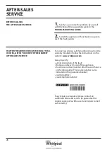 Preview for 28 page of Whirlpool WBA 3399 NFC IX Use And Care Manual