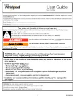 Предварительный просмотр 1 страницы Whirlpool WCG51US0DB User Manual