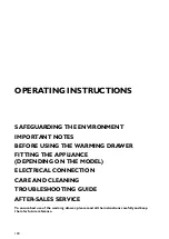 Whirlpool WD 141 IX Operating Instructions Manual preview