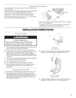 Preview for 5 page of Whirlpool WDE101LVQ0 Installation Instructions Manual