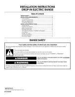 Preview for 1 page of Whirlpool WDE350LVB02 Installation Instructions Manual