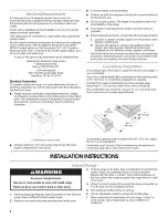 Preview for 4 page of Whirlpool WDE350LVB02 Installation Instructions Manual