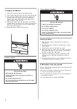 Предварительный просмотр 14 страницы Whirlpool WDF518SAFM Installation Instructions Manual