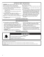 Предварительный просмотр 2 страницы Whirlpool WDF760SADW User Instructions