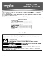 Whirlpool WDT730PA User Instructions предпросмотр