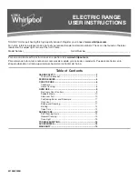 Preview for 1 page of Whirlpool WEC310S0FW User Instructions