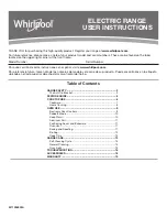 Preview for 1 page of Whirlpool WEC310SAGB User Instructions