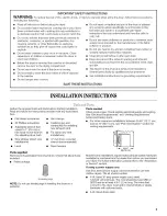 Предварительный просмотр 3 страницы Whirlpool WED8300SE - 27in Electric Dryer Use & Care Manual