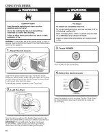 Предварительный просмотр 10 страницы Whirlpool WED96HEAC0 Use & Care Manual