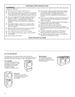 Предварительный просмотр 4 страницы Whirlpool WED96HEYW0 Use & Care Manual