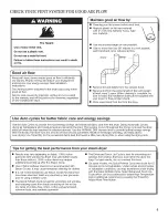 Предварительный просмотр 5 страницы Whirlpool WED96HEYW0 Use & Care Manual