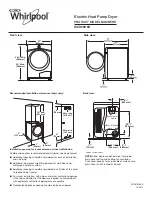 Preview for 1 page of Whirlpool WED99HED Dimension Manual