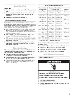 Preview for 5 page of Whirlpool WEFV08S-1A Installation Instructions Manual