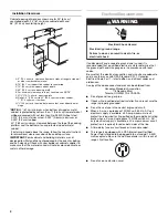 Preview for 4 page of Whirlpool WERP4120SS0 Installation Instructions Manual