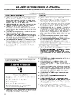 Preview for 20 page of Whirlpool WET3300SQ - 27" Stack Washer User Instructions