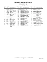 Preview for 6 page of Whirlpool WET3300SQ0 Parts List