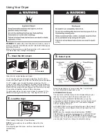 Preview for 12 page of Whirlpool WET4024EW0 Use And Care Manual