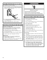 Preview for 16 page of Whirlpool WET4024EW0 Use And Care Manual