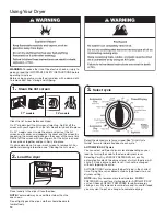 Preview for 12 page of Whirlpool WET4024HW Use And Care Manual